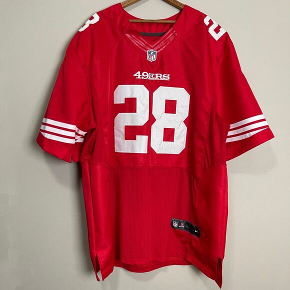Nike on field NFL 49ers red jersey Carlos Hyde #28 mens 56(XXXL) - Picture 1 of 14